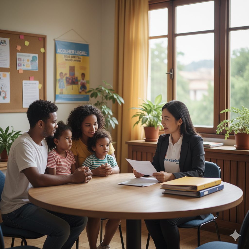 Profissional dando orientação jurídica